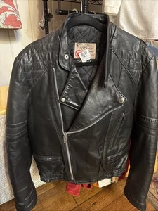 VINTAGE SEARS THE LEATHER SHOP MOTORRADJACKE - Bild 1 von 6