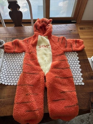 Disfraz de tigre vintage DISNEY STORE niños 4-6T niños Halloween grueso polar cremallera Foto 1 de 4