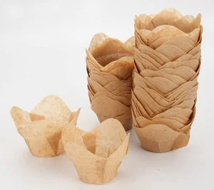 , 100 Pcs Tulip Cupcake Liner Lotus Parchment Baking Cup Muffin Tins Cups for... - Picture 1 of 6