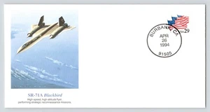SR-71A Blackbird FDC Cachet Fellows Ferguson Art Fleetwood c1994 Burbank, CA - Picture 1 of 5