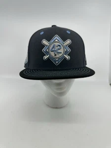 JACKIE ROBINSON  Hat 42 NEW ERA 59FIFTY BROOKLYN DODGERS BLACK ICE FITTED 7 3/8 - Picture 1 of 7