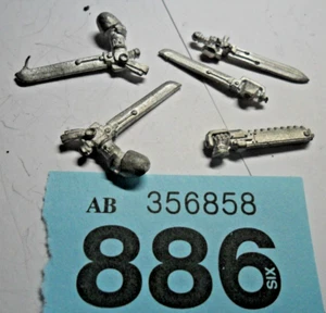 Warhammer 40k 30k Space marine Astartes metal swords power chain B886 - Picture 1 of 3