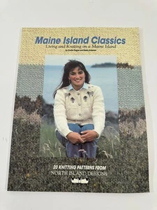Maine Island Classics How To Knit Chunky Preppy Cardigans 80s Patterns PB/1988 - Picture 1 of 11