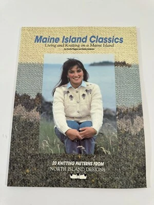 Maine Island Classics How To Knit Chunky Preppy Cardigans 80s Patterns PB/1988 - Image 1 of 4