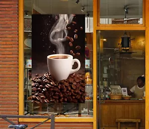 3D Braun Kaffee Bohnen H3075 Fensteraufkleber Wandgemälde Abziehbilder Honey - Bild 1 von 11