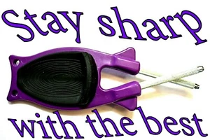 Simple to use- Professional Knife Sharpener- Purple with Black Nonslip Grip. - Picture 1 of 10