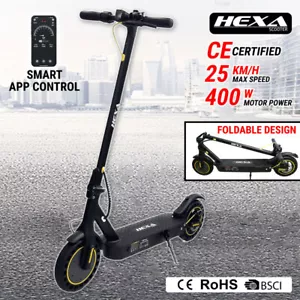 Electric Scooter Max E Bike Foldable 400W 25KM/H Portable Commuter APP Adult - Picture 1 of 10
