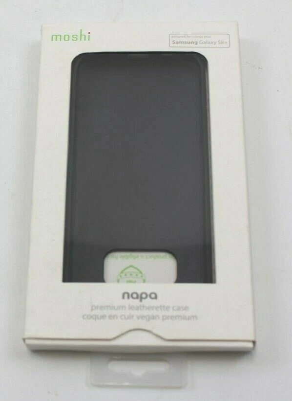 Moshi Napa Premium Leatherette Case for Samsung Galaxy S8+ Black NIB - Image 1 of 4