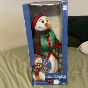 Gemmy Animated Dancing Ms Snowflake Snow Woman Singing Santa Baby 18" - Picture 1 of 9