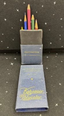 Vintage Koh-i-noor Polycolor Pencil Set 6 Colored Pencils 1 Missimg Box 1610 - Image 1 of 4