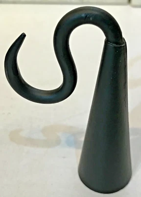 New Antique Style Hand Worked Iron CANDLE SNUFFER Cone Shape Finger Loop & Hook - Image 1 of 4