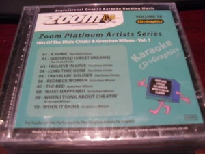 ZOOM PLATIN KARAOKE DISC CDZMP078 HITS OF DIXIE CHICKS GRETCHEN WILSON 1 CD + G - Bild 1 von 1