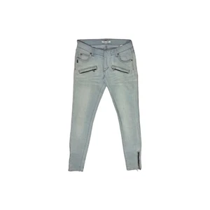 00’s Pierre Balmain Skinny Zip Detail Jeans Womens Blue 28w 30l Made In Italy - Picture 1 of 11