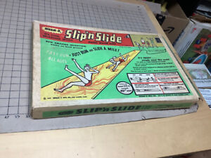 Vintage Original WHAM-O: 1961 SLIP'N SLIDE in box, w metal holders, compete, #1