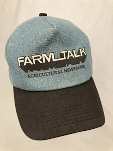 De colección Farm Talk Periódico Agrícola Denim Snapback Agricultores Camioneros Sombrero - Imagen 1 de 6