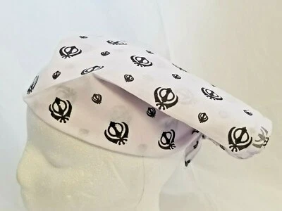 ONLINESIKHSTORE Sikh punjabi singh kaur white khalsa khandas bandana head wrap gear rumal za6