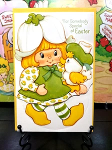 Tarjeta de muñeca caminante de tulipán como nueva Strawberry Shortcake 1986 difícil de encontrar Pascua - Imagen 1 de 24