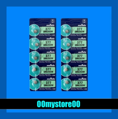 [EXP 10/2032] Brand New  10 MURATA / SONY 377 SR626SW Watch Battery- CA Seller - Image 1 of 4