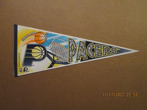NBA Indiana Pacers Vintage Circa 1994 Team Logo Basketball Pennant Cover