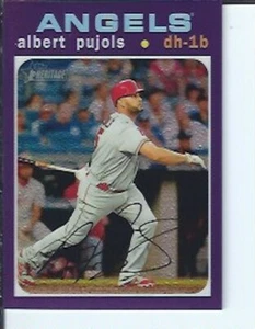 Albert Pujols 2020 Topps Heritage Chrome Purple Refractor  - Picture 1 of 1