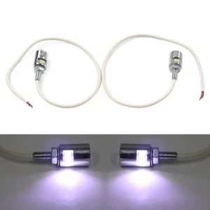 Motor 2x Chrom-Schraubbolzen Lampe Universal-Kennzeichenbeleuchtung 12V - Picture 1 of 8