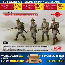 German Infantry (1914) WWI 4 figures 1/35 Scale Plastic Model Kit ICM 35679