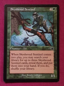 Magic The Gathering NEMESIS SKYSHROUD SENTINEL green card MTG - Picture 1 of 2