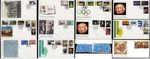 Greece. 10 Set Year 1980, Castles, Olympic Games Moscow Caves & Bridges 11 FDC's - Picture 1 of 12