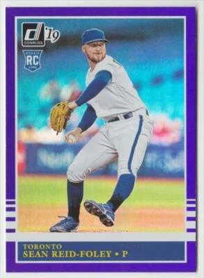 2019 Donruss Purple Holo #219 Sean Reid-Foley RC Baseball Card Blue Jays - Image 1 of 2