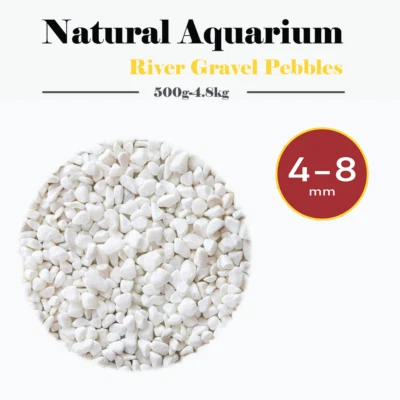500g-4.8kg White natural aquarium river gravel pebbles 4-8mm - image 1 of 4