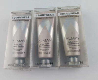 3 PACK ALMAY VELVET FOIL CREAM SHADOW 24 HR WEAR 070 ASTRO GIRL - Image 1 of 4