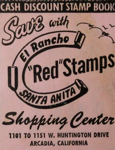 Arcadia CA Red Stamps Booklet Rewards Program El Rancho Shopping Center 1950-60s - Picture 1 of 8