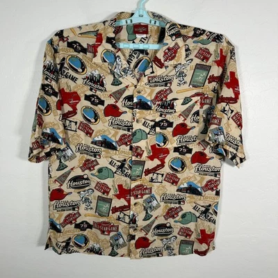 Vintage Houston Astros Shirt Mens Large All Star Game 2004 Hawaiian MLB Baseball - Image 1 of 4