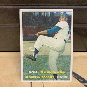 1957 Topps Don Newcombe 130 Baseball Card A Vintage Brooklyn Dodgers  - Picture 1 of 2