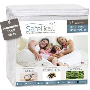 100% Waterproof California King Size Mattress Protector - Fitted with Stretch... - Picture 1 of 9