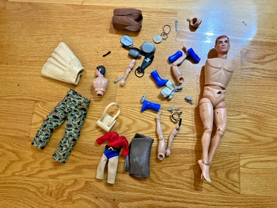 Lote de peças vintage 1964 GI JOE Action Soldier - Imagem 1 de 4