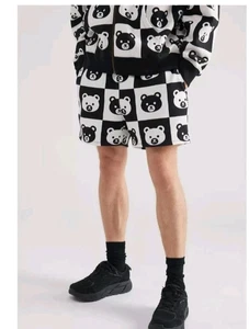 Teddy Fresh Bear Checkerboard Men's Shorts Size Small 100% Cotton - Picture 1 of 10