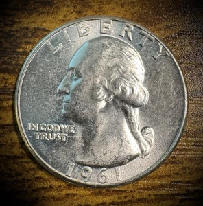 1961-P BU Uncirculated Silver Washington Quarter - Picture 1 of 2