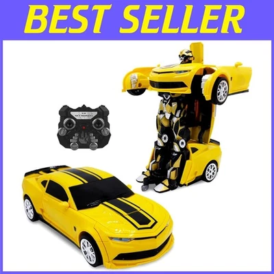 Boys RC Car Robot Toy Yellow | Transforming | Remote Control - Image 1 of 4