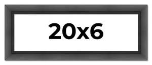 20x6 Frame Black Passaggi Solid Wood Picture Frame Width 1.5 Inches | Interior F - Picture 1 of 9