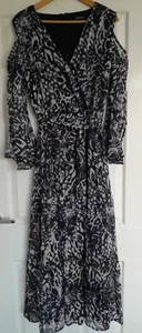 Kaleidoscope Black & White Dress Size 16 (Pre-owned) Excellent Condition - Picture 1 of 7