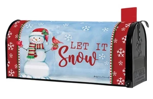 Snowman Cardinal Nylon Mailbox Cover - Picture 1 of 1
