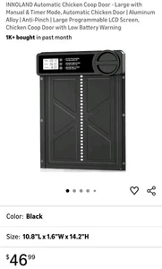 INNOLAND Automatische Hühnerstalltür XLarge mit Manual & Timer Modus PREMIUM 50% RABATT! - Bild 1 von 9