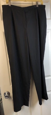 Norton McNaughton Dress Pants Career Trousers Black Polyester Size 10 Pre-owned - Image 1 of 4