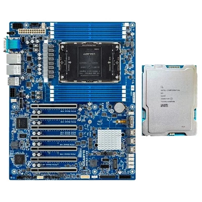 Gigabyte MS03-CE0 Motherboard +Intel Xeon Platinum 8592 ES Q2SR 1.7GHz 64C/128T - Image 1 of 4