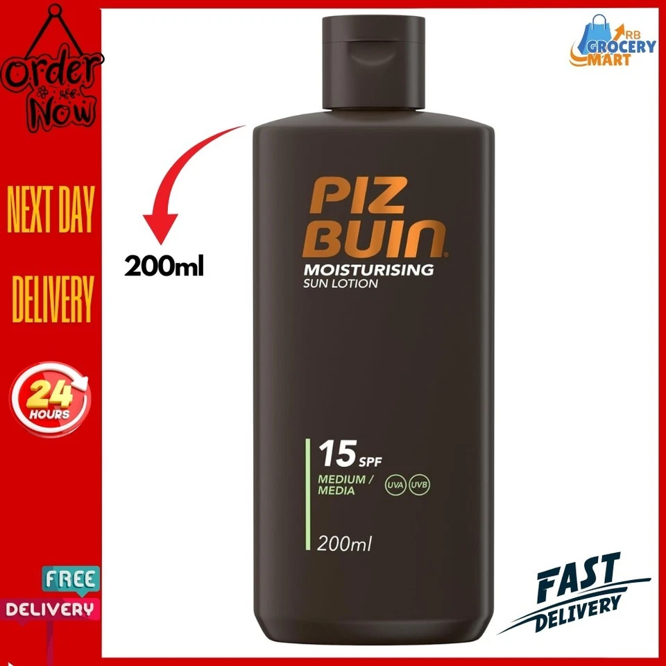 BRANDED Piz Buin Moisturising Sun Lotion LSF 15 200ml