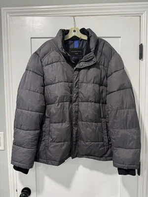 Andrew Marc Men's Quilted Puffer Jacket Full Zip Dark Gray Size XL - Image 1 of 4