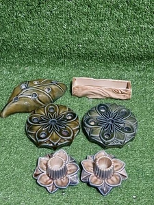 Wade Pottery Vintage Konvolut Kerzenhalter + Posy Log Vase 6 Stück - Bild 1 von 4