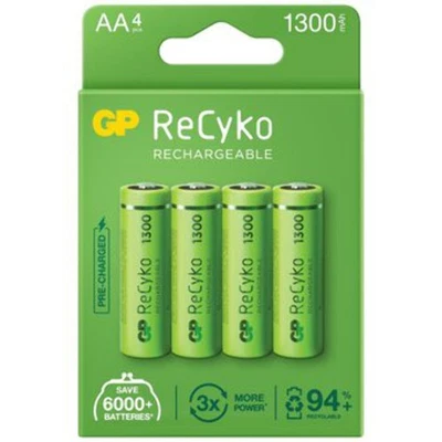 4 Gp Recyko + 1300 Rechargeable Aa Battery 1300Mah Hr6 130Aahc Mn1500 1.2V NEW - Image 1 of 2