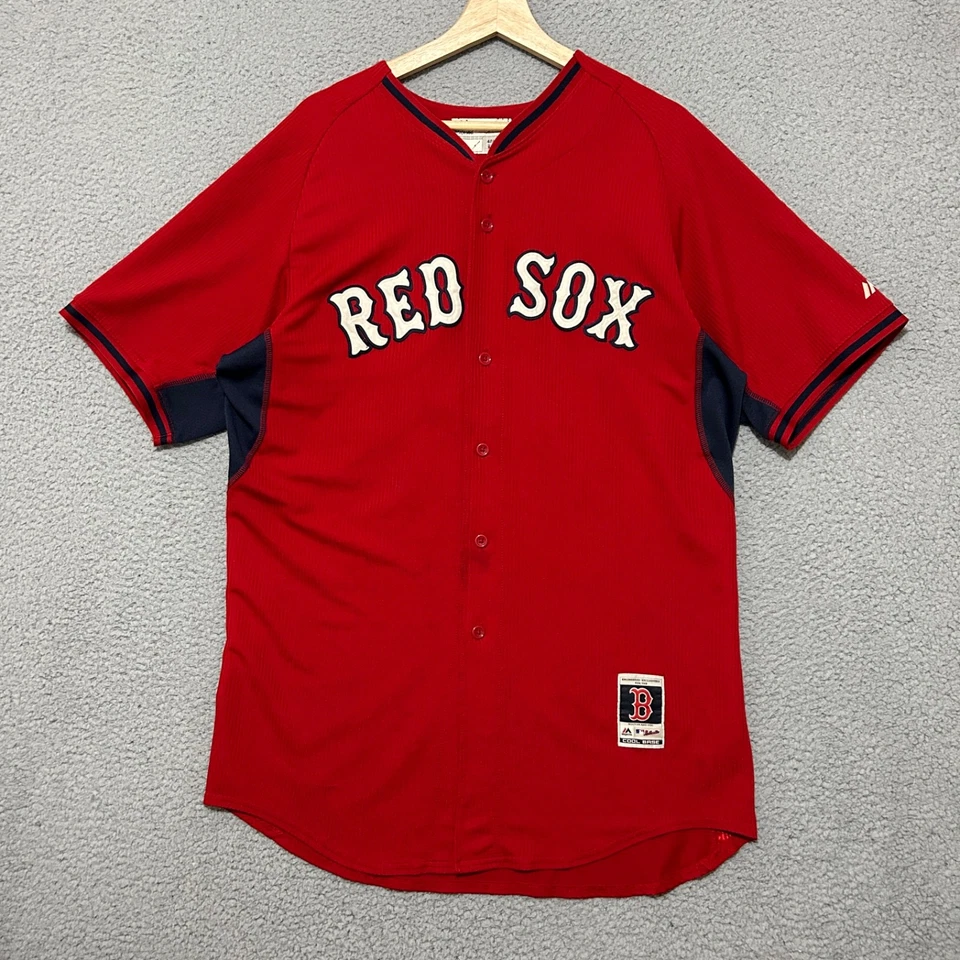 Boston Red Sox #18 Shane Victorino Majestic Jersey Men 48 Red MLB Baseball - Image 1 of 4